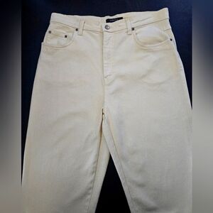 Vintage - Bill Blass Tall Cotton Stretch Yellow Jeans - Size 16 - NWOT